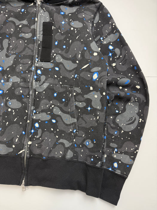 BAPE Space Camo Shark Full Zip Hoodie Black (USED) | Vitnage Clothing Store Canada