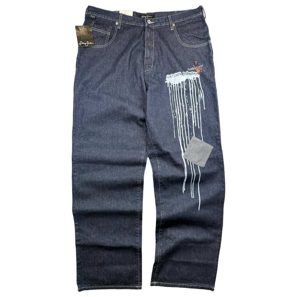 Vintage Y2K Sean John Denim Hammer Loop Jeans Dark Blue