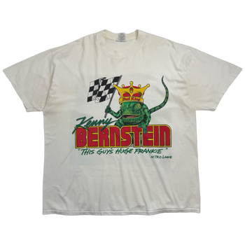 Vintage 1998 Budweiser Kenny Bernstein Tee White