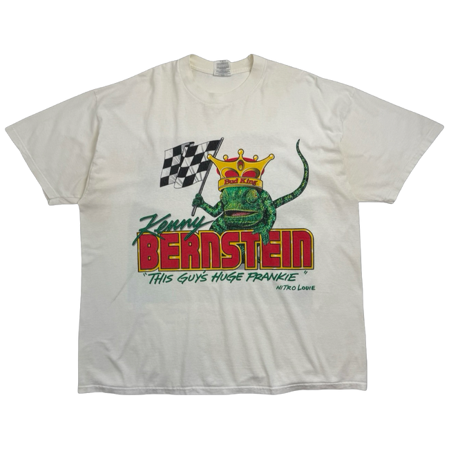 Vintage 1998 Budweiser Kenny Bernstein Tee White