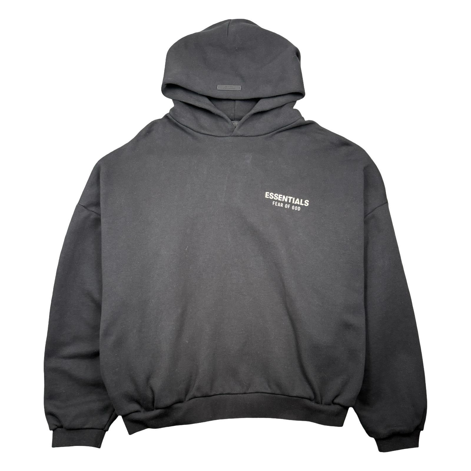 Fear Of God Essentials Logo Hoodie Black (USED)