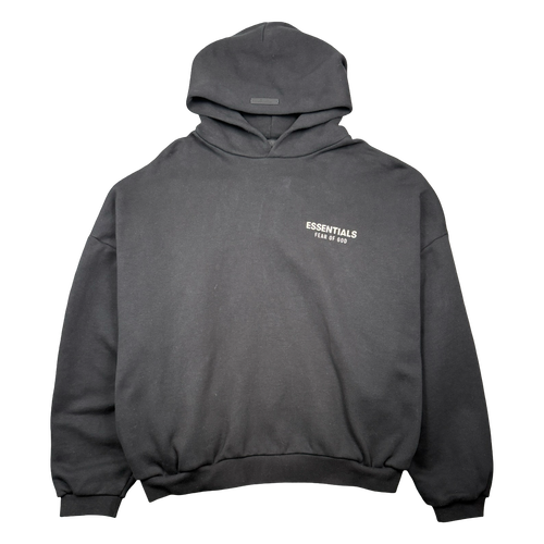 Fear Of God Essentials Logo Hoodie Black (USED) | Vintage Clothing Store Canada