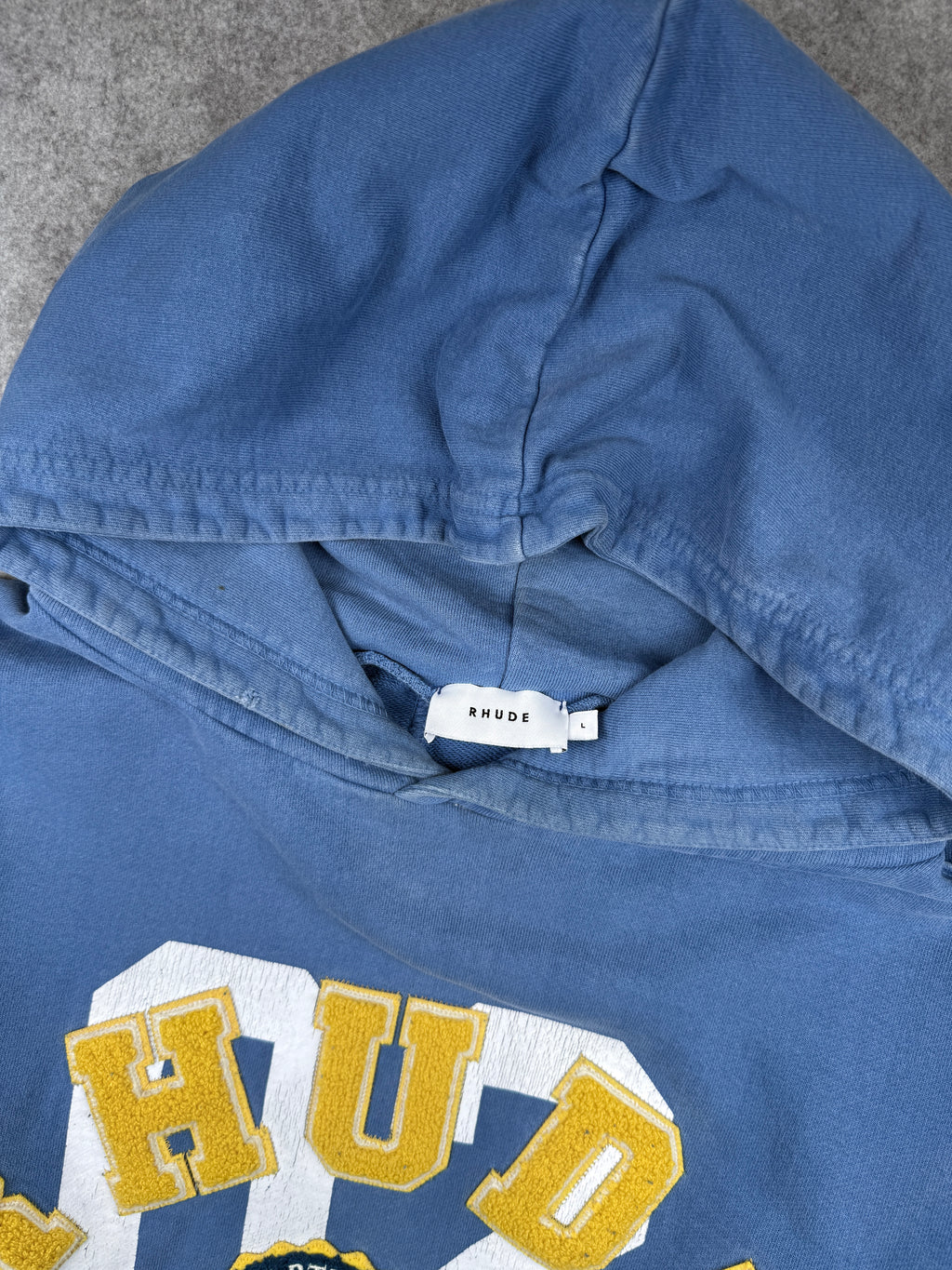 RHUDE Chenille Catamaran Hoodie Blue (USED)