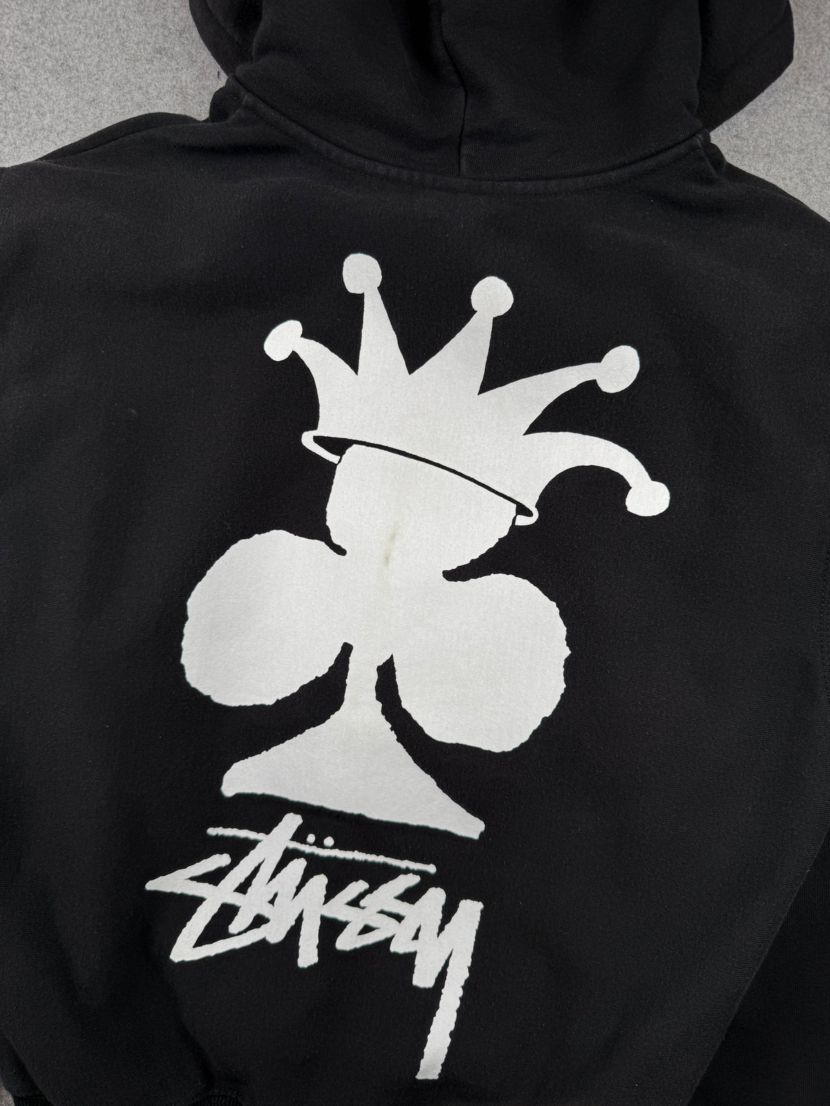 Stussy Club Crown Zip-Up Hoodie Black (USED)