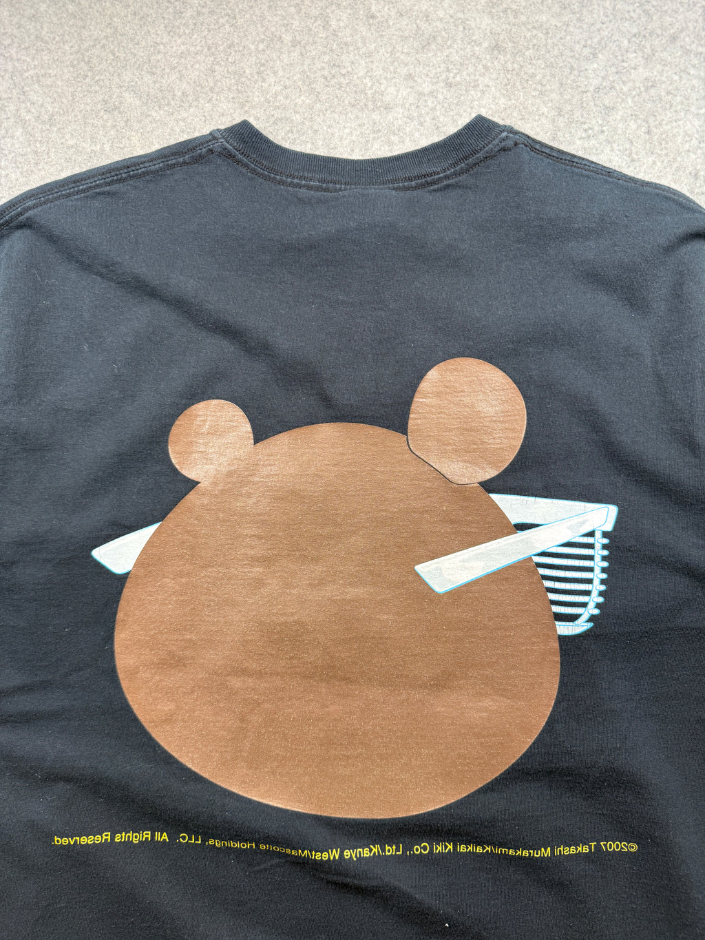 Vintage 2000’s Kanye West Glow In The Dark Bear Tour Tee Black