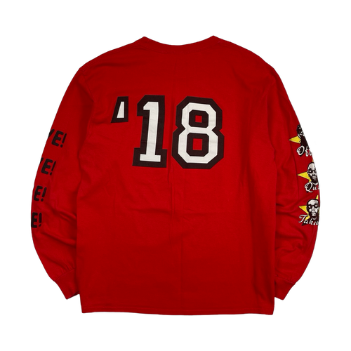 Drake Scorpion Aubrey & The Three Migos Tour L/S Tee Red (USED) | Vintage Clothing Store Canada