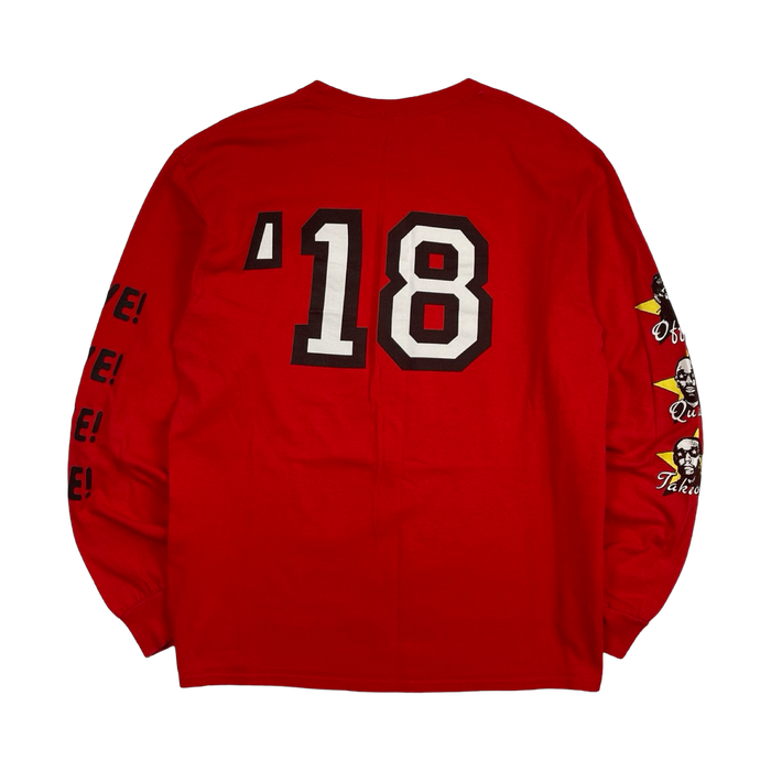 Drake Scorpion Aubrey & The Three Migos Tour L/S Tee Red (USED) | Vitnage Clothing Store Canada