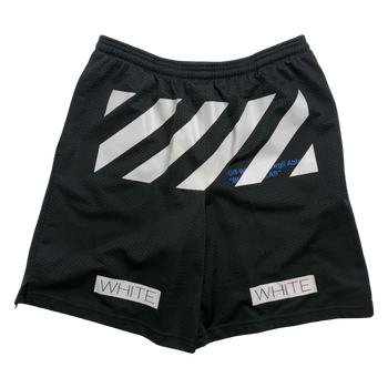 OFF-WHITE Blue Collar Mesh Shorts Black (USED)