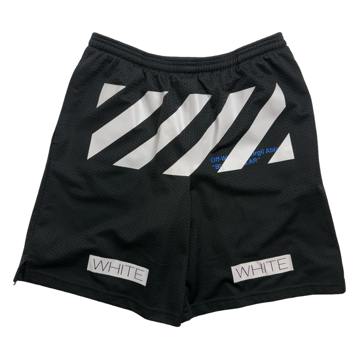 OFF-WHITE Blue Collar Mesh Shorts Black (USED) | Vitnage Clothing Store Canada