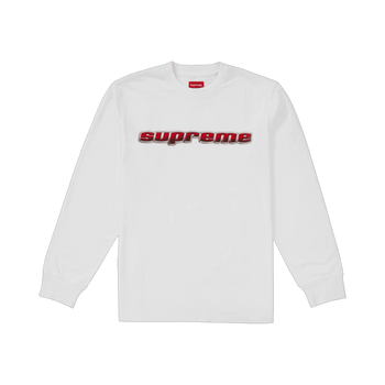 Supreme Chrome Logo L/S Tee White