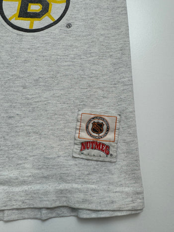 (L) Vintage 90s Boston Bruins Tee Light Grey