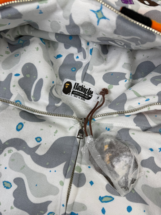 Bape Space Camo Tiger Full Zip Up Hoodie White | Vitnage Clothing Store Canada