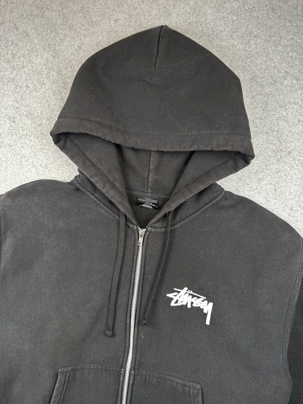 Stussy Club Crown Zip-Up Hoodie Black (USED)