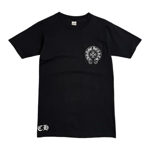 Vintage Chrome Hearts Los Angeles Horseshoe Pocket Tee Black | Vintage Clothing Store Canada