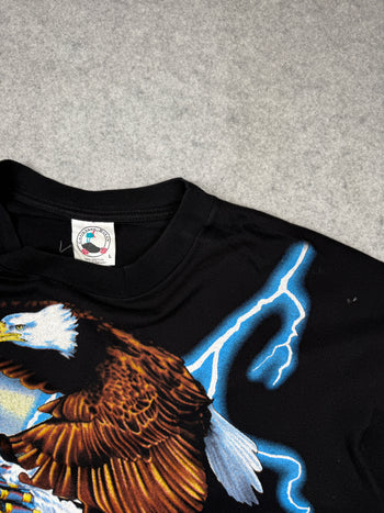 Vintage American Thunder Blue Lightning Chief Tee Black
