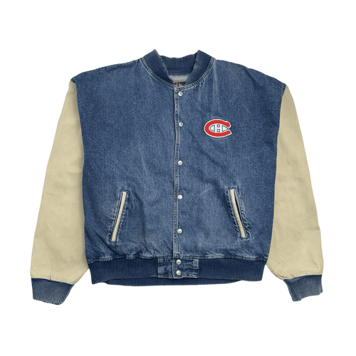 (XXL) Vintage Montreal Canadien Denim Varsity Jacket | Vintage Clothing Store Canada