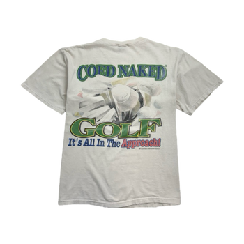 (M) Vintage Coed Naked Golf Tee White