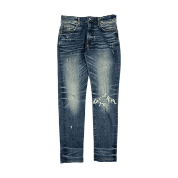 Amiri MX1 Distressed Biker Jeans Blue (USED)