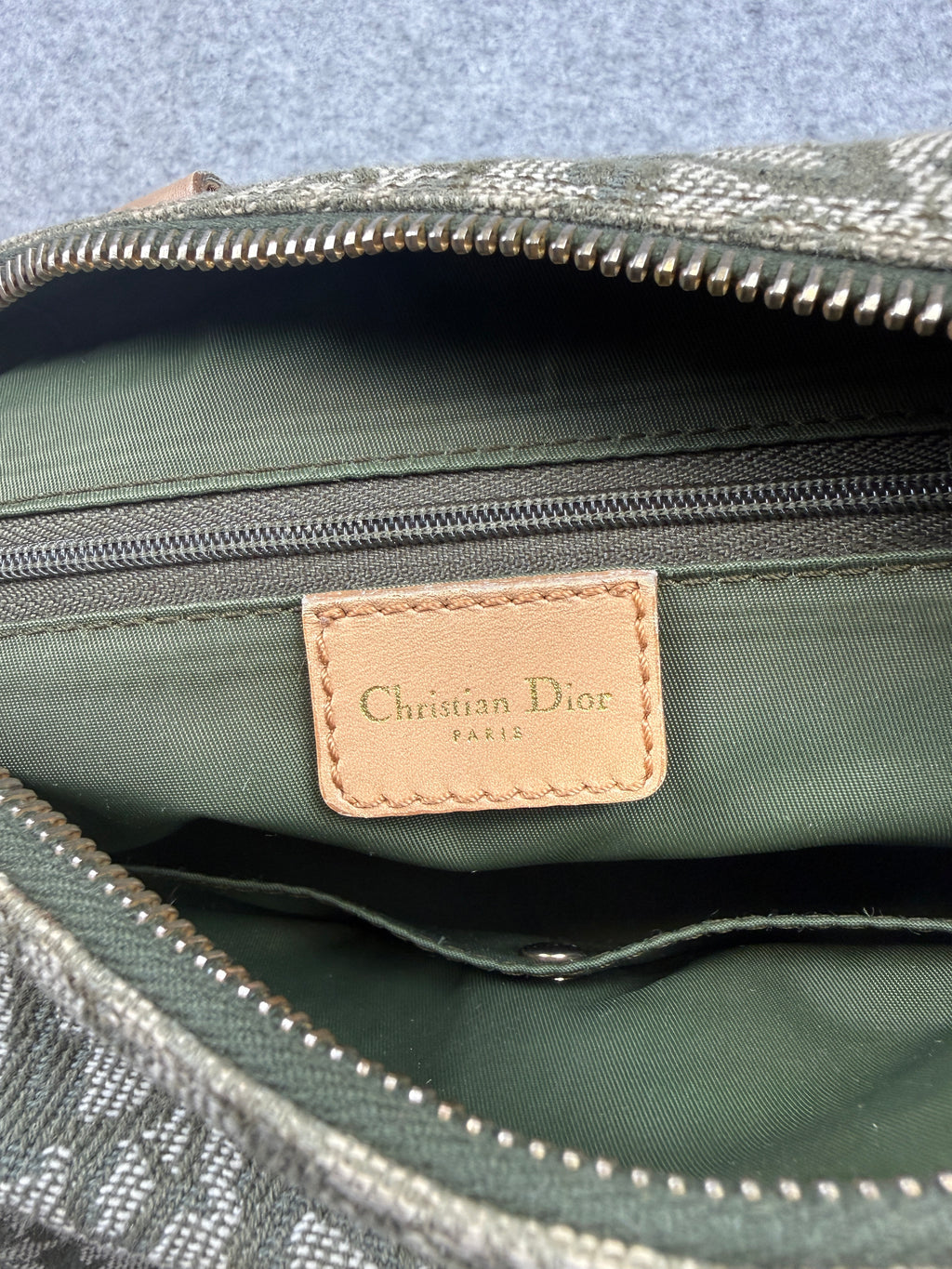 Christian Dior Diorissimo Canvas Boston Bag Green