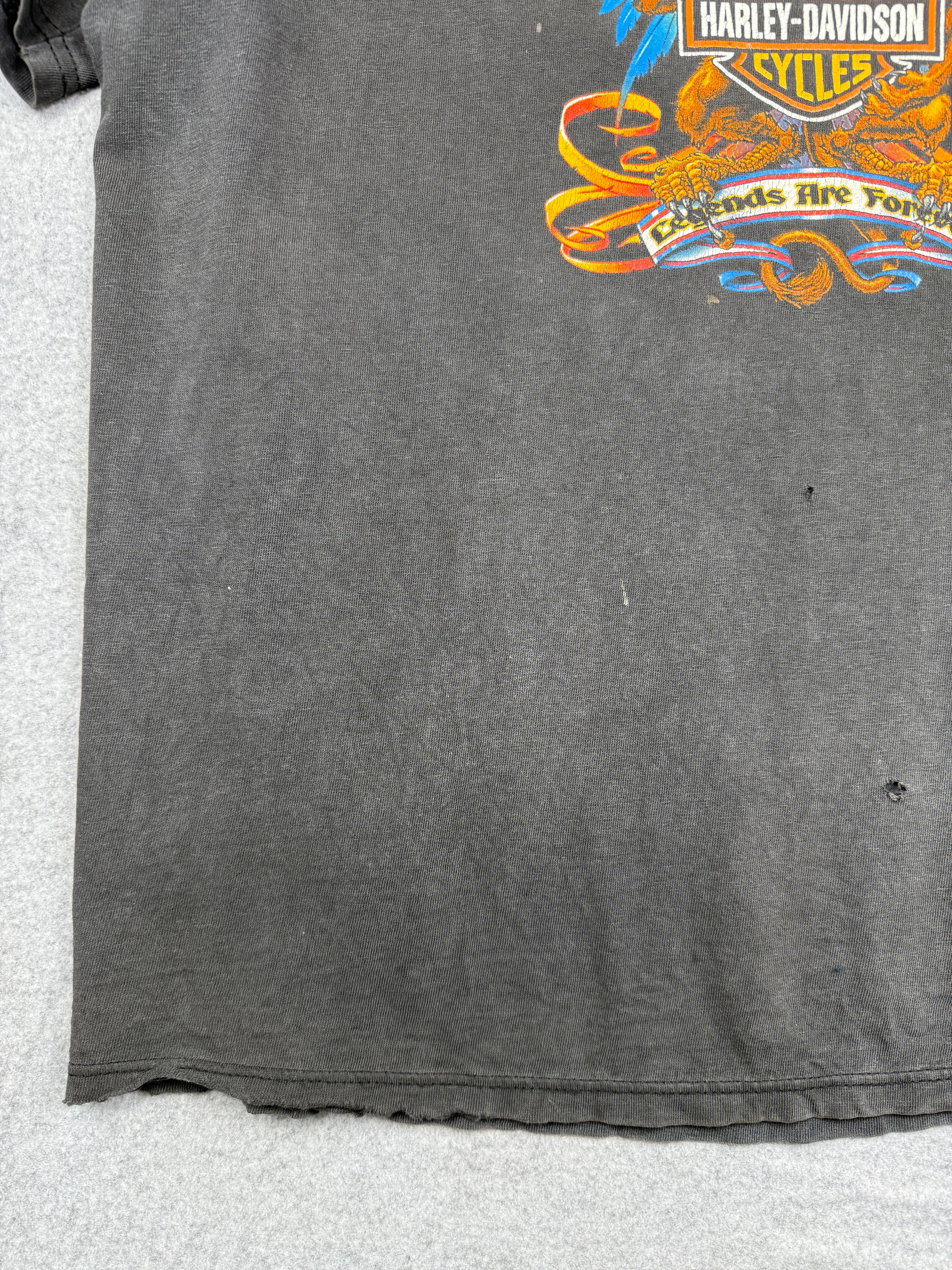 Vintage Harley Davidson Legends Are Forever Tee Black