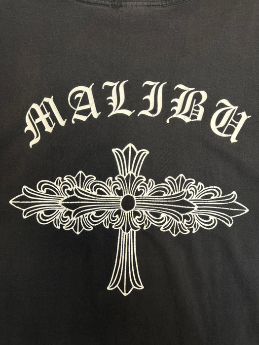 Vintage Chrome Hearts Malibu Floral Cross Pocket Tee Black | Vitnage Clothing Store Canada