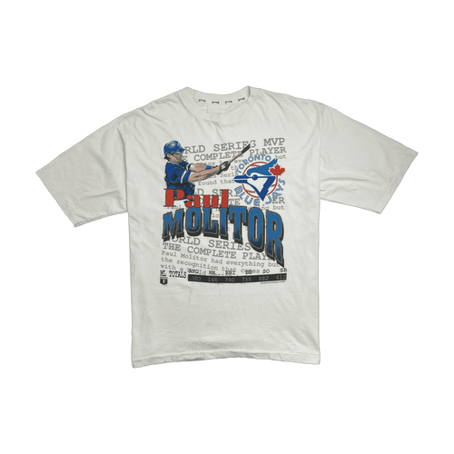 (XL) Vintage '94 Paul Molitor Toronto Blue Jays Tee White | Vintage Clothing Store Canada