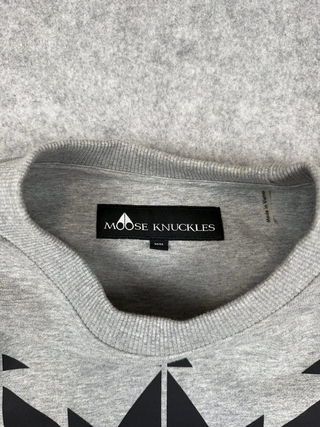 Moose Knuckles Trippy Logo Crewneck Grey (USED)