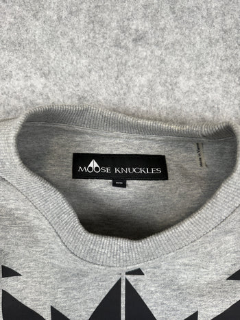 Moose Knuckles Trippy Logo Crewneck Grey (USED)