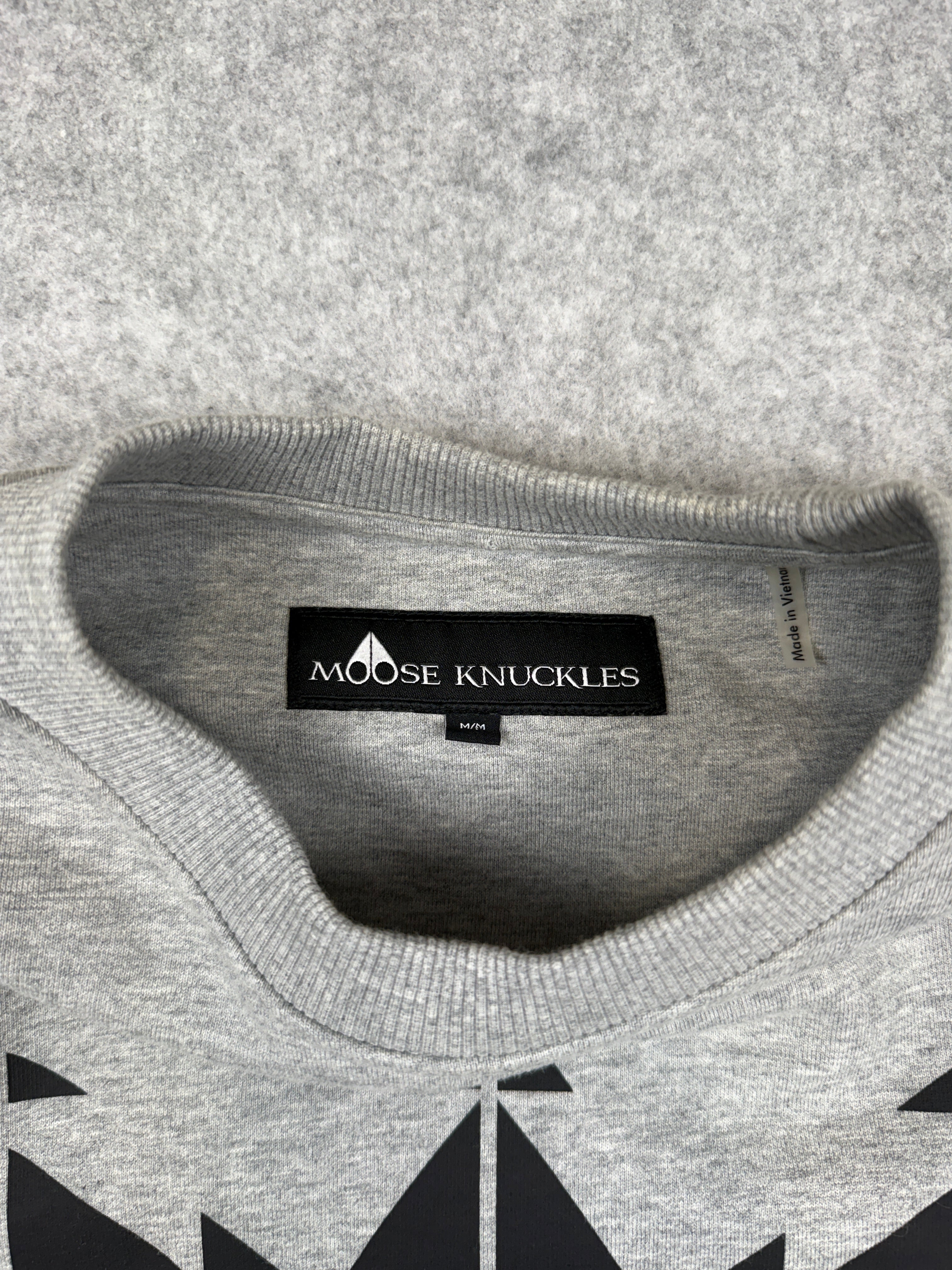 Moose Knuckles Trippy Logo Crewneck Grey (USED)