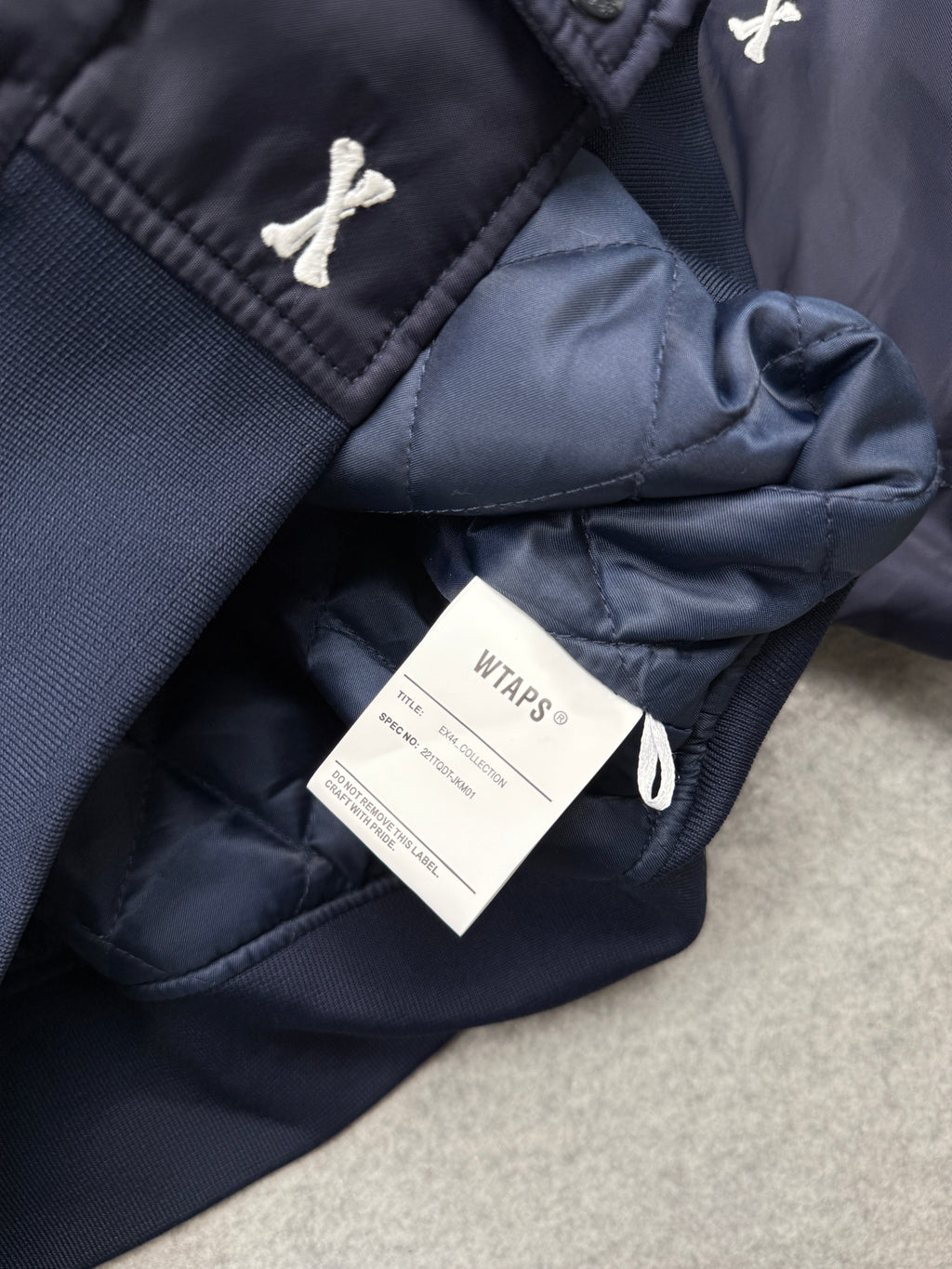 WTAPS Crossbones Team Jacket Navy (USED)