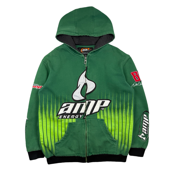 Vintage AMP Racing Zip Up Hoodie Green | Vitnage Clothing Store Canada