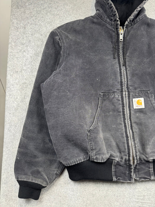 Vintage Carhartt Active Hooded Jacket Faded Black | Vitnage Clothing Store Canada