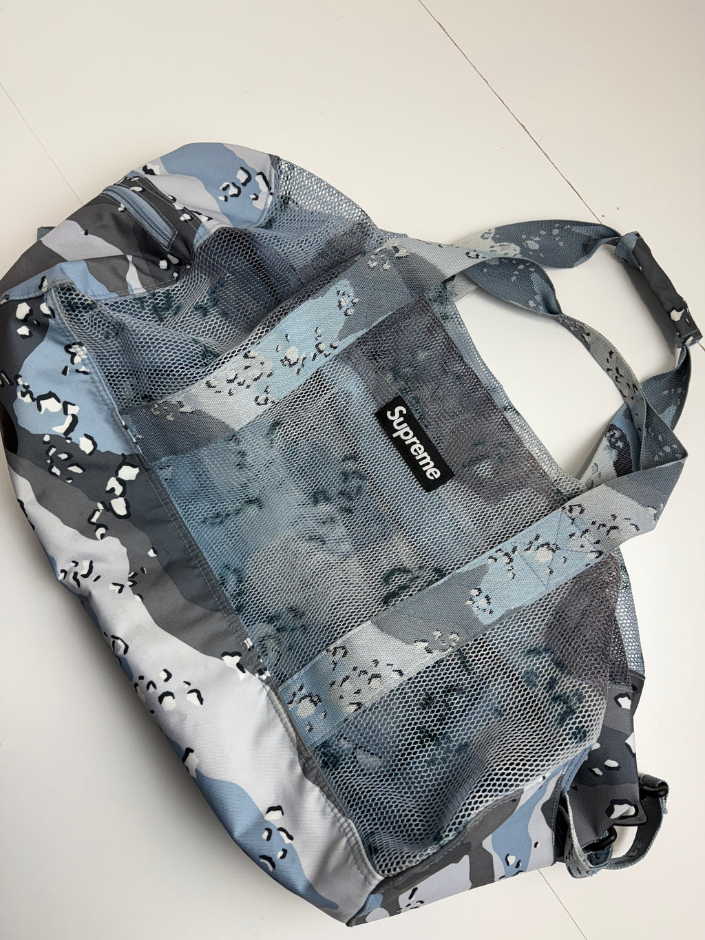 Supreme Big Duffle Bag Blue Camo SS20 (USED)