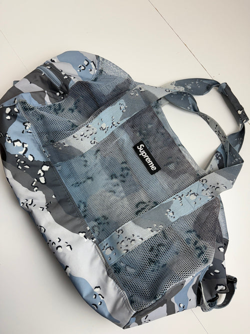Supreme Big Duffle Bag Blue Camo SS20 (USED) | Vintage Clothing Store Canada