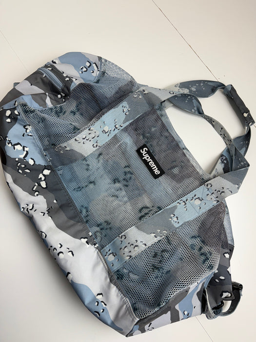 Supreme Big Duffle Bag Blue Camo SS20 (USED) | Vitnage Clothing Store Canada