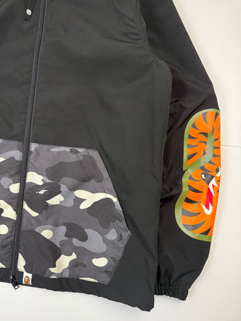 BAPE City Camo Shark Zip Up Light Jacket Black (USED)