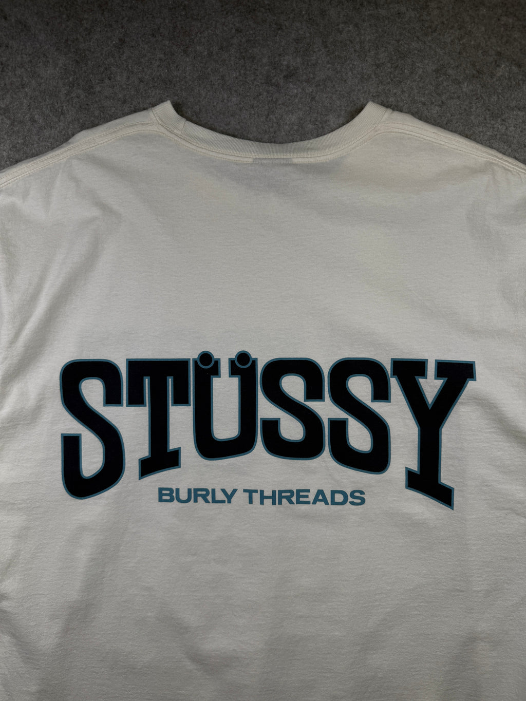 Stussy Burly Threads Pigment Dyed Tee Natural (USED)