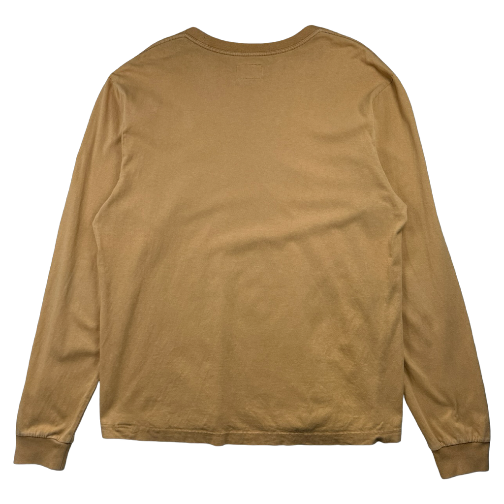 Stussy Basic Logo Embroidered Longsleeve Tee Honey (USED)