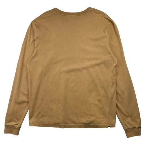Stussy Basic Logo Embroidered Longsleeve Tee Honey (USED)