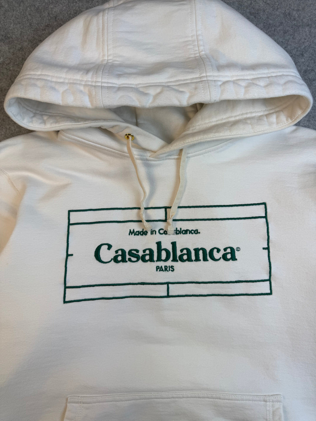 Casablanca Embroidered Hoodie White (USED)