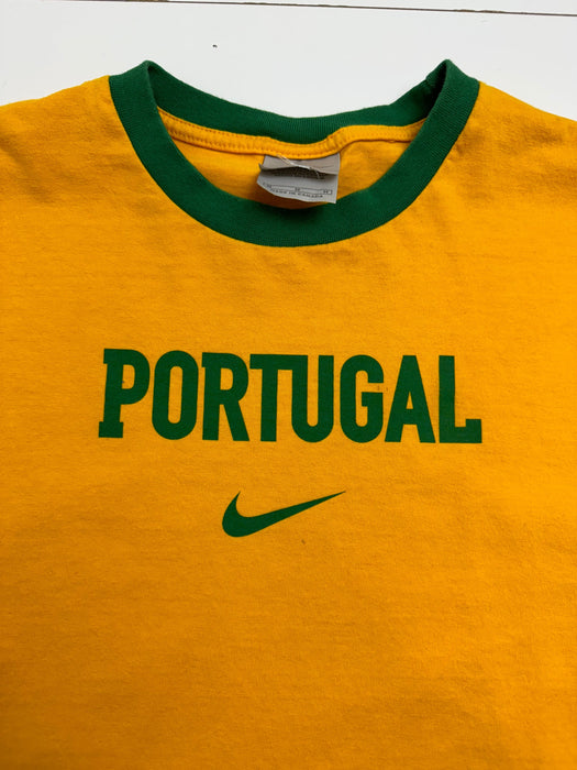 (M) Vintage 2000s Nike Portugal Tee Yellow | Vitnage Clothing Store Canada