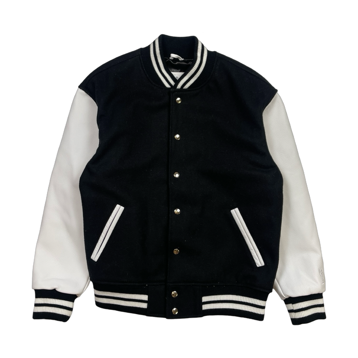 OVO Varsity Jacket Black/White | Vitnage Clothing Store Canada