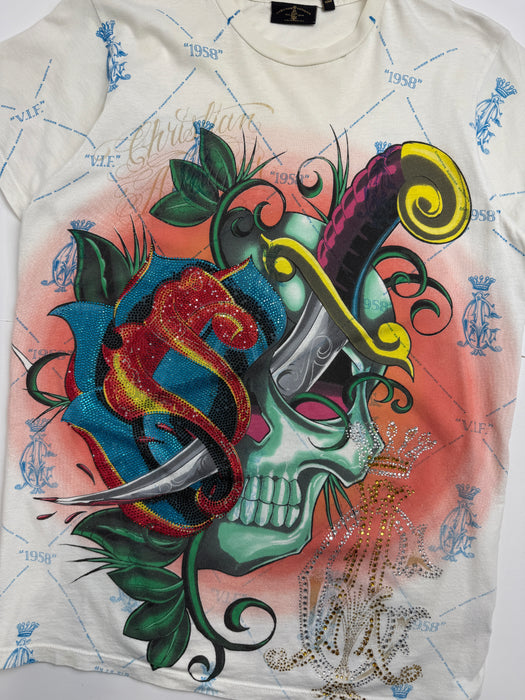 Christian Audigier 1958 Jewel Tee White | Vitnage Clothing Store Canada