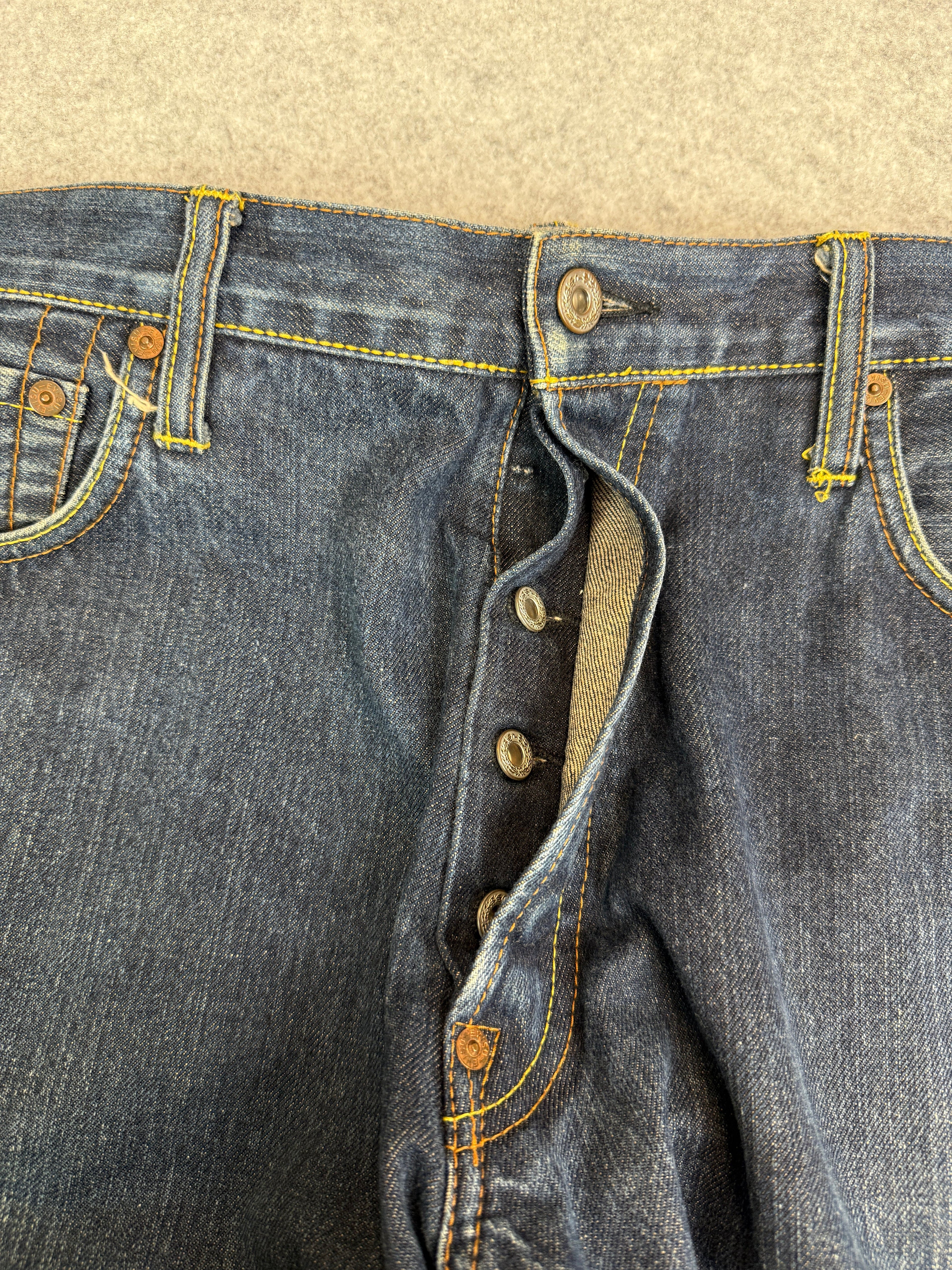 Vintage Evisu Lot 0001 No. 2 Daicock Red Denim Pants
