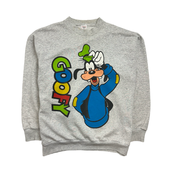 (L) Vintage 90s Disney Goofy Sweatshirt Grey