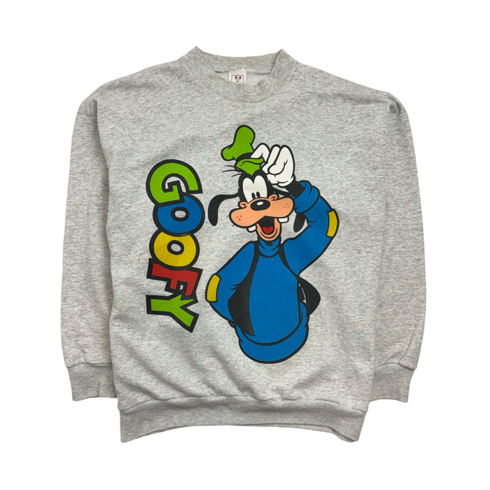 (L) Vintage 90s Disney Goofy Sweatshirt Grey | Vitnage Clothing Store Canada