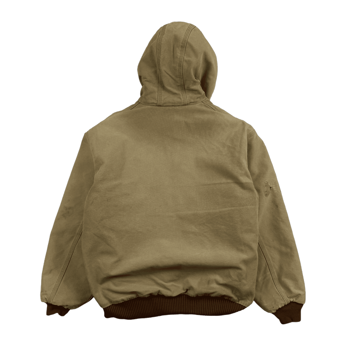 Vintage Carhartt Hooded Work Jacket Beige | Vitnage Clothing Store Canada