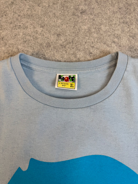 BAPE Ape Face Tee Light Blue (USED) | Vitnage Clothing Store Canada