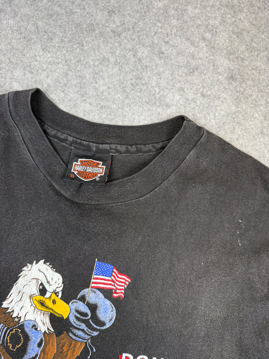 Vintage Harley Davidson Don't Mess With U.S. Tee Black | Vitnage Clothing Store Canada