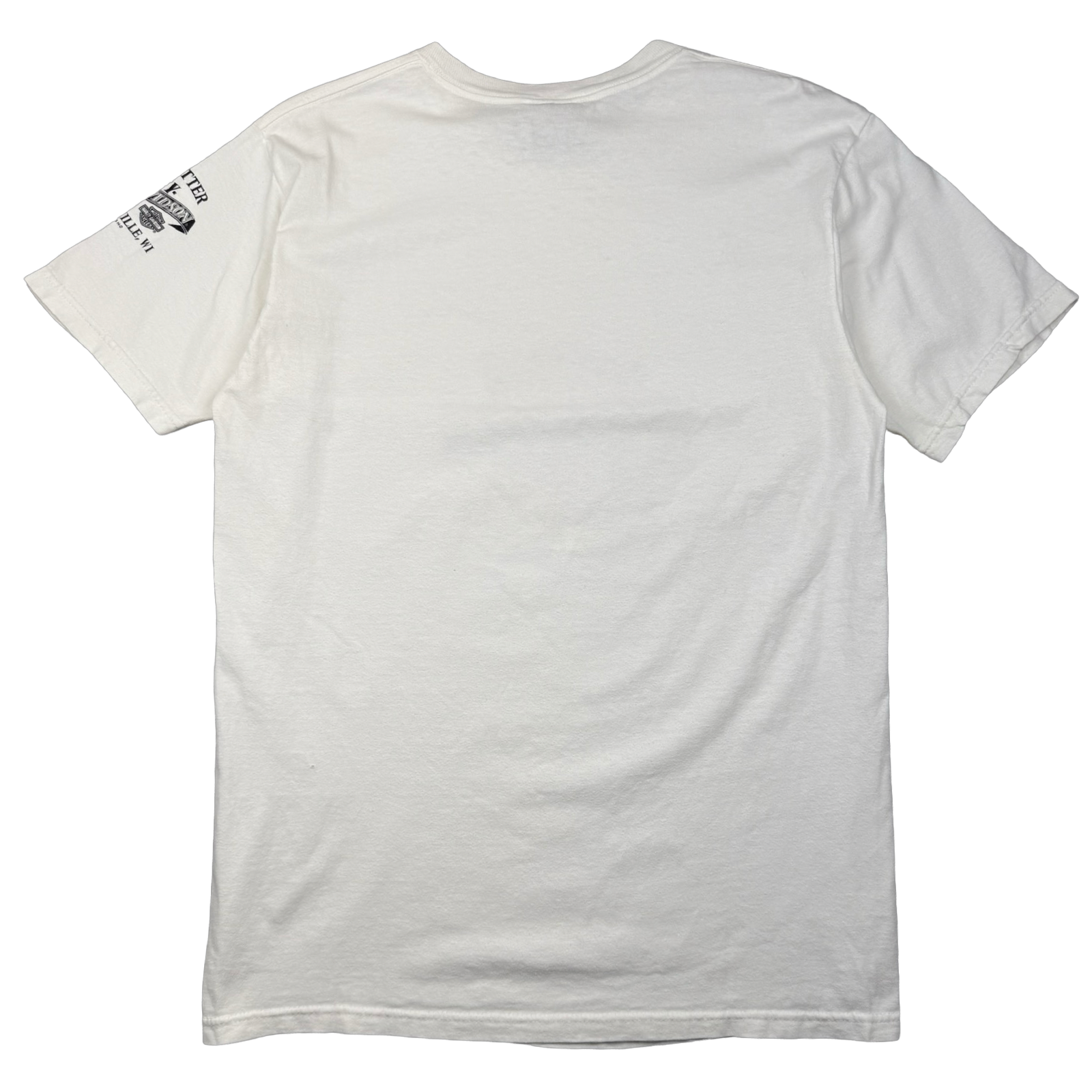 Vintage Harley Davidson Classic Logo Flame Tee White